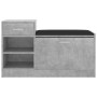 Concrete gray engineered wood shoe bench 94.5x31x57 cm by vidaXL, Shoe racks and shoe organizers - Ref: Foro24-326745, Price:...