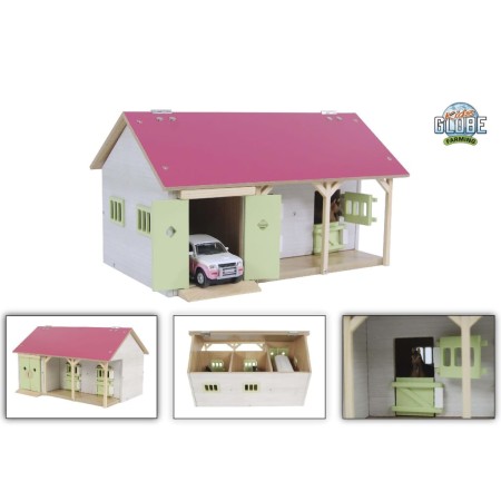 Kids Globe Horse stable with 2 boxes and storage pink 1:32 by Kids Globe, Children's parks - Ref: Foro24-436453, Price: 33,50...