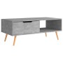 Concrete gray engineered wood TV cabinet 100x49.5x43 cm by vidaXL, Coffee table - Ref: Foro24-326790, Price: 76,27 €, Discoun...