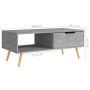 Concrete gray engineered wood TV cabinet 100x49.5x43 cm by vidaXL, Coffee table - Ref: Foro24-326790, Price: 76,27 €, Discoun...