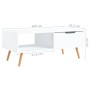 Mesa de centro de madera contrachapada blanco 100x49,5x43 cm de vidaXL, Mesas de centro - Ref: Foro24-326786, Precio: 85,80 €...