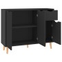 Aparador madera de ingeniería negro brillante 90x30x72 cm de vidaXL, Aparadores - Ref: Foro24-326820, Precio: 115,45 €, Descu...