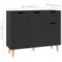 Hochglanzschwarzes Sideboard aus Holzwerkstoff, 90 x 30 x 72 cm von vidaXL, Sideboards - Ref: Foro24-326820, Preis: 115,58 €,...