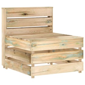 Central sofa made of pallets for impregnated pine wood garden by vidaXL, Modular outdoor sofas - Ref: Foro24-316200, Price: 4...