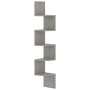 Betongraues Wand-Eckregal aus Holzwerkstoff von vidaXL, Regale und Regale - Ref: Foro24-326835, Preis: 34,33 €, Rabatt: %