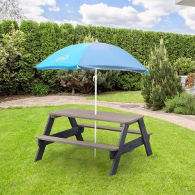 AXI Nick Kids Picnic Table with Brown and Gray Umbrella by AXI, Garden tables - Ref: Foro24-441651, Price: 113,99 €, Discount: %