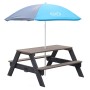 AXI Nick Kids Picnic Table with Brown and Gray Umbrella by AXI, Garden tables - Ref: Foro24-441651, Price: 113,26 €, Discount: %