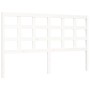 White solid wood bed frame with headboard 160x200 cm by vidaXL, Beds and slatted bases - Ref: Foro24-3193997, Price: 140,02 €...