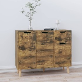 Smoked oak engineered wood sideboard 90x30x72 cm by vidaXL, Sideboards - Ref: Foro24-326821, Price: 107,99 €, Discount: %