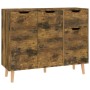 Aparador de madera de ingeniería roble ahumado 90x30x72 cm de vidaXL, Aparadores - Ref: Foro24-326821, Precio: 106,73 €, Desc...