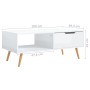 Mesa de centro madera ingeniería blanco brillo 100x49,5x43 cm de vidaXL, Mesas de centro - Ref: Foro24-326792, Precio: 79,05 ...