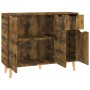 Aparador de madera de ingeniería roble ahumado 90x30x72 cm de vidaXL, Aparadores - Ref: Foro24-326821, Precio: 106,73 €, Desc...