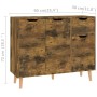 Aparador de madera de ingeniería roble ahumado 90x30x72 cm de vidaXL, Aparadores - Ref: Foro24-326821, Precio: 106,73 €, Desc...