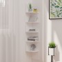 Glossy white engineered wood wall corner shelf by vidaXL, Shelves and shelves - Ref: Foro24-326837, Price: 31,36 €, Discount: %