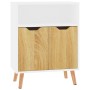 Aparador madera de ingeniería blanco y roble Sonoma 60x30x72 cm de vidaXL, Aparadores - Ref: Foro24-326827, Precio: 91,13 €, ...