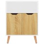 Aparador madera de ingeniería blanco y roble Sonoma 60x30x72 cm de vidaXL, Aparadores - Ref: Foro24-326827, Precio: 91,13 €, ...