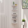 Corner wall shelf made of white engineered wood, 19x19x123 cm by vidaXL, Shelves and shelves - Ref: Foro24-326831, Price: 33,...