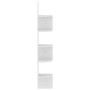 Corner wall shelf made of white engineered wood, 19x19x123 cm by vidaXL, Shelves and shelves - Ref: Foro24-326831, Price: 33,...