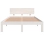 Estructura de cama madera maciza de pino blanco 120x190 cm de vidaXL, Camas y somieres - Ref: Foro24-833104, Precio: 182,89 €...