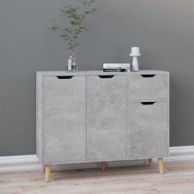 Aparador de madera de ingeniería gris hormigón 90x30x72 cm de vidaXL, Aparadores - Ref: Foro24-326817, Precio: 104,96 €, Desc...