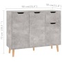 Betongraues Sideboard aus Holzwerkstoff, 90 x 30 x 72 cm von vidaXL, Sideboards - Ref: Foro24-326817, Preis: 104,99 €, Rabatt: %