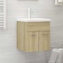 Mueble con lavabo madera de ingeniería roble Sonoma de vidaXL, Tocadores de baño - Ref: Foro24-3070814, Precio: 110,76 €, Des...