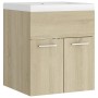 Mueble con lavabo madera de ingeniería roble Sonoma de vidaXL, Tocadores de baño - Ref: Foro24-3070814, Precio: 110,76 €, Des...