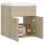 Mueble con lavabo madera de ingeniería roble Sonoma de vidaXL, Tocadores de baño - Ref: Foro24-3070814, Precio: 110,76 €, Des...