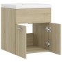 Mueble con lavabo madera de ingeniería roble Sonoma de vidaXL, Tocadores de baño - Ref: Foro24-3070814, Precio: 110,76 €, Des...