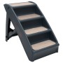 Escalera para perros plegable de 4 peldaños gris oscuro de vidaXL, Escalones y rampas para mascotas - Ref: Foro24-171172, Pre...