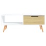 Mesa de centro madera ingeniería blanco y Sonoma 100x49,5x43 cm de vidaXL, Mesas de centro - Ref: Foro24-326791, Precio: 102,...