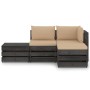 4-piece garden furniture with gray impregnated wood cushions by vidaXL, Garden sets - Ref: Foro24-3068207, Price: 312,59 €, D...