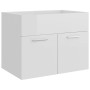 Glossy white engineered wood cabinet with sink by vidaXL, bathroom vanities - Ref: Foro24-3070826, Price: 152,86 €, Discount: %