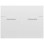 Glossy white engineered wood cabinet with sink by vidaXL, bathroom vanities - Ref: Foro24-3070826, Price: 152,86 €, Discount: %