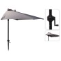 ProGarden Semicircular parasol light gray 250 cm by ProGarden, Umbrellas - Ref: Foro24-436209, Price: 51,03 €, Discount: %