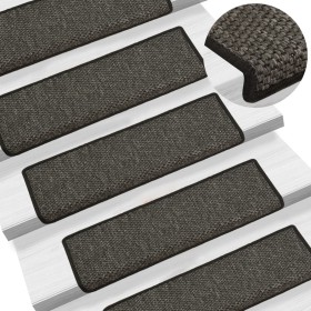 Self-adhesive sisal stair mat 15 pcs anthracite 65x21x4cm by vidaXL, Stair mats - Ref: Foro24-326885, Price: 98,55 €, Discoun...