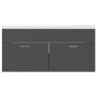 Mueble con lavabo madera de ingeniería gris de vidaXL, Tocadores de baño - Ref: Foro24-3070849, Precio: 256,98 €, Descuento: %