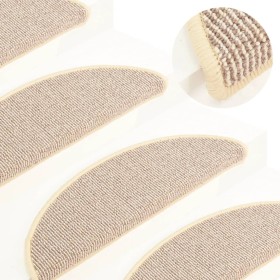 Stair tread mats 15 pcs white and brown 56x17x3 cm by vidaXL, Stair mats - Ref: Foro24-149852, Price: 50,46 €, Discount: %