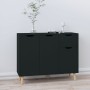 Black engineered wood sideboard 90x30x72 cm by vidaXL, Sideboards - Ref: Foro24-326814, Price: 112,32 €, Discount: %