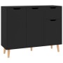 Black engineered wood sideboard 90x30x72 cm by vidaXL, Sideboards - Ref: Foro24-326814, Price: 114,99 €, Discount: %