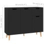 Aparador de madera de ingeniería negro 90x30x72 cm de vidaXL, Aparadores - Ref: Foro24-326814, Precio: 112,32 €, Descuento: %