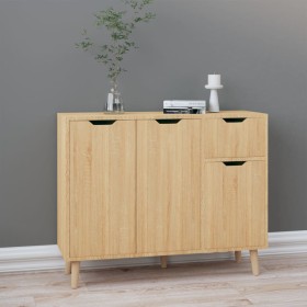 Aparador de madera de ingeniería roble Sonoma 90x30x72 cm de vidaXL, Aparadores - Ref: Foro24-326816, Precio: 118,43 €, Descu...