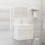 Engineered wood bathroom furniture set in glossy white by vidaXL, Bathroom furniture - Ref: Foro24-3070871, Price: 141,99 €, ...