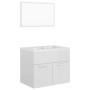 Engineered wood bathroom furniture set in glossy white by vidaXL, Bathroom furniture - Ref: Foro24-3070871, Price: 164,41 €, ...