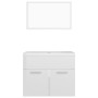 Engineered wood bathroom furniture set in glossy white by vidaXL, Bathroom furniture - Ref: Foro24-3070871, Price: 164,41 €, ...