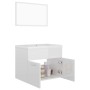 Engineered wood bathroom furniture set in glossy white by vidaXL, Bathroom furniture - Ref: Foro24-3070871, Price: 164,41 €, ...