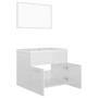 Juego de muebles de baño madera de ingeniería blanco brillo de vidaXL, Muebles de baño - Ref: Foro24-3070871, Precio: 168,24 ...