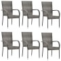 Garden dining furniture set 7 pieces gray PE rattan by vidaXL, Garden sets - Ref: Foro24-3070759, Price: 522,32 €, Discount: %