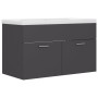 Gray agglomerated sink cabinet by vidaXL, bathroom vanities - Ref: Foro24-3070831, Price: 170,99 €, Discount: %