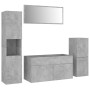 Juego de muebles de baño madera de ingeniería gris hormigón de vidaXL, Muebles de baño - Ref: Foro24-3070932, Precio: 174,42 ...